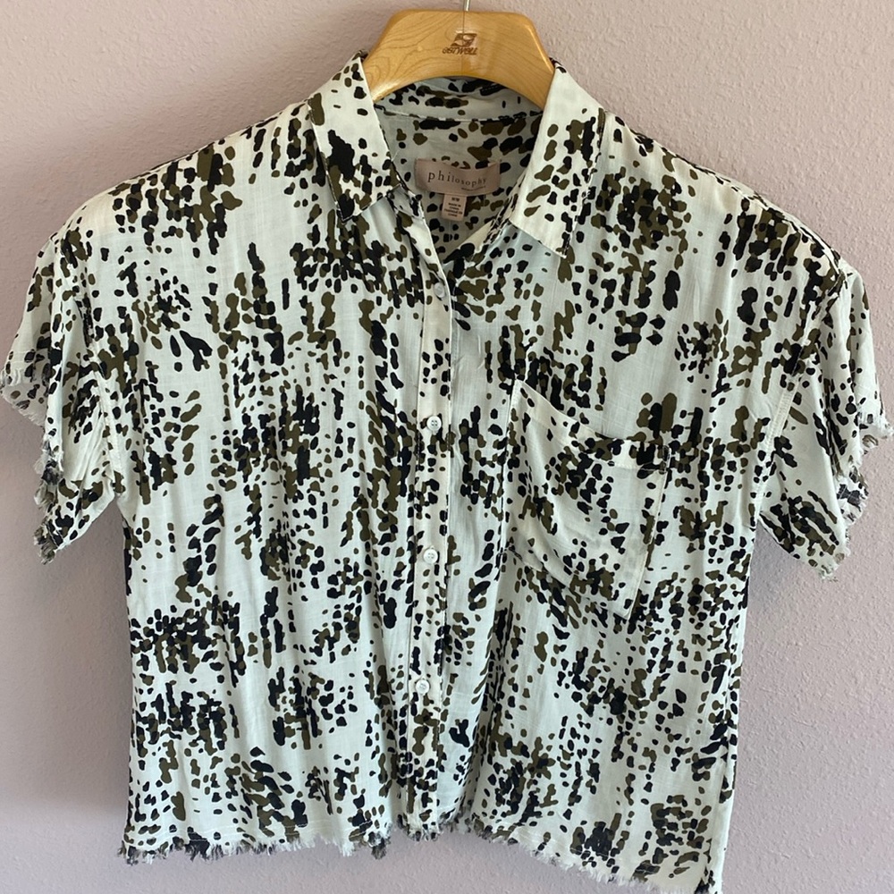 Philosophy short sleeved top, size M
